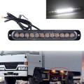 DC12V-24V / 36W Car Truck Emergency Strobe Flash Warning Light 12LEDs Long Ultra-thin Side Lights(Wh