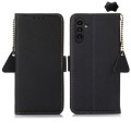 For Samsung Galaxy S24+ Side-Magnetic TJ Genuine Leather RFID Phone Case(Black)