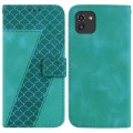 For Samsung Galaxy A03 160mm 7-shaped Embossed Leather Phone Case(Green)