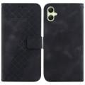For Samsung Galaxy A05 7-shaped Embossed Leather Phone Case(Black)