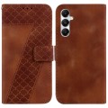For Samsung Galaxy A05s 7-shaped Embossed Leather Phone Case(Brown)