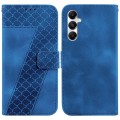 For Samsung Galaxy A05s 7-shaped Embossed Leather Phone Case(Blue)