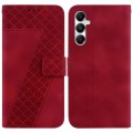For Samsung Galaxy A05s 7-shaped Embossed Leather Phone Case(Red)