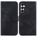For Samsung Galaxy A05s 7-shaped Embossed Leather Phone Case(Black)
