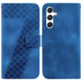 For Samsung Galaxy S24+ 5G 7-shaped Embossed Leather Phone Case(Blue)