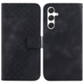 For Samsung Galaxy S24+ 5G 7-shaped Embossed Leather Phone Case(Black)