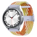 For Samsung Galaxy Watch 6 / 6 Classic Nylon Braided Metal Buckle Watch Band(Bright Orange)
