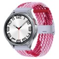 For Samsung Galaxy Watch 6 / 6 Classic Nylon Braided Metal Buckle Watch Band(Z Red Pink)