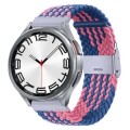For Samsung Galaxy Watch 6 / 6 Classic Nylon Braided Metal Buckle Watch Band(Z Blue Pink)