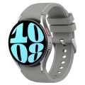 For Samsung Galaxy Watch 6 / 6 Classic Leather Silicone Watch Band(Grey)