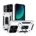 For Xiaomi Redmi K60 Ultra Camshield Robot TPU Hybrid PC Phone Case(Silver)