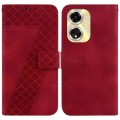 For OPPO A59 5G / A2M 7-shaped Embossed Leather Phone Case(Red)
