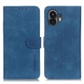 For Nothing Phone 2 KHAZNEH Retro Texture Leather Phone Case(Blue)