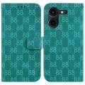 For Tecno Pova 5 Pro Double 8-shaped Embossed Leather Phone Case(Green)