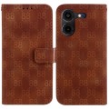 For Tecno Pova 5 Pro Double 8-shaped Embossed Leather Phone Case(Brown)