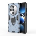 For OPPO Find X7 PC + TPU Shockproof Protective Phone Case with Magnetic Ring Holder(Navy Blue)