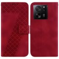 For Xiaomi 13T / 13T Pro / Redmi K60 Ultra 7-shaped Embossed Leather Phone Case(Red)