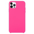 Solid Silicone Phone Case For iPhone 15 Pro Max(Rose Red)