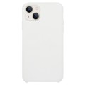 Solid Silicone Phone Case For iPhone 15 Plus(White)