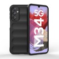 For Samsung Galaxy M34 5G India Magic Shield TPU + Flannel Phone Case(Black)