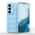 For Samsung Galaxy S24 5G Magic Shield TPU + Flannel Phone Case(Light Blue)