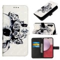 For Samsung Galaxy S23 FE 5G 3D Painting Horizontal Flip Leather Phone Case(Skull)
