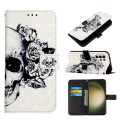 For Samsung Galaxy S24 Ultra 5G 3D Painting Horizontal Flip Leather Phone Case(Skull)