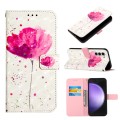 For Samsung Galaxy S24+ 5G 3D Painting Horizontal Flip Leather Phone Case(Flower)
