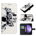 For Samsung Galaxy S24+ 5G 3D Painting Horizontal Flip Leather Phone Case(Skull)