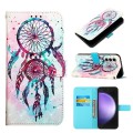 For Samsung Galaxy S24 5G 3D Painting Horizontal Flip Leather Phone Case(Color Drop Wind Chimes)
