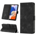 For Samsung Galaxy A05s Skin-feel Embossed Leather Phone Case(Black)