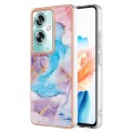 For OPPO A79 5G Global Electroplating IMD TPU Phone Case(Blue Marble)