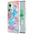 For OPPO Reno11 5G Global Electroplating IMD TPU Phone Case(Blue Marble)