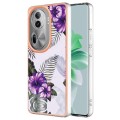 For OPPO Reno11 Pro 5G Global Electroplating IMD TPU Phone Case(Purple Flower)