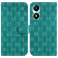 For Honor X5 Plus / Play 40C Double 8-shaped Embossed Leather Phone Case(Green)