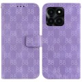 For Honor X6a Double 8-shaped Embossed Leather Phone Case(Purple)