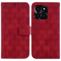 For Honor X6a Double 8-shaped Embossed Leather Phone Case(Red)