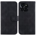 For Honor X6a Double 8-shaped Embossed Leather Phone Case(Black)
