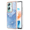 For OPPO A79 5G Global Electroplating Marble Dual-side IMD Phone Case(Blue 018)