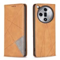 For OPPO Find X7 Prismatic Invisible Magnetic Leather Phone Case(Yellow)