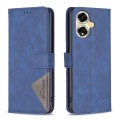 For OPPO A59 5G Magnetic Buckle Rhombus Texture Leather Phone Case(Blue)