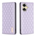 For OPPO A59 5G Diamond Lattice Magnetic Leather Flip Phone Case(Purple)