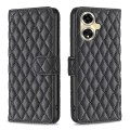 For OPPO A59 5G Diamond Lattice Wallet Leather Flip Phone Case(Black)