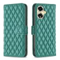 For OPPO A59 5G Diamond Lattice Wallet Leather Flip Phone Case(Green)