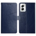 For Motorola Moto G Power 5G 2024 HT01 Y-shaped Pattern Flip Leather Phone Case(Blue)