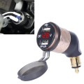German EU Plug Special Motorcycle Elbow Charger Dual USB Voltmeter 4.2A Charger, Shell Color:Gold(Re
