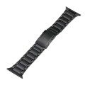 For Apple Watch Series 3 42mm Five Beads Turtle Buckle Titanium Steel Watch Band(Black)
