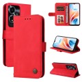 For OPPO A59 5G / A2m Skin Feel Life Tree Metal Button Leather Phone Case(Red)