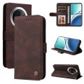 For OPPO A3 Pro 5G Skin Feel Life Tree Metal Button Leather Phone Case(Brown)
