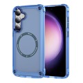 For Samsung Galaxy S24 5G Skin Feel TPU + PC MagSafe Magnetic Phone Case(Transparent Blue)